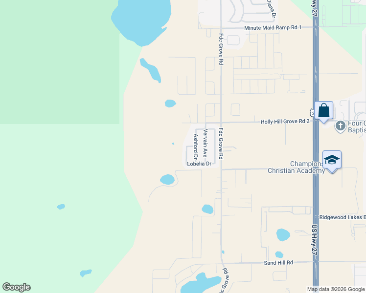 map of restaurants, bars, coffee shops, grocery stores, and more near 204 Lobelia Drive in Davenport