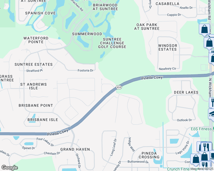 map of restaurants, bars, coffee shops, grocery stores, and more near 3751 Fringetree Lane in Melbourne