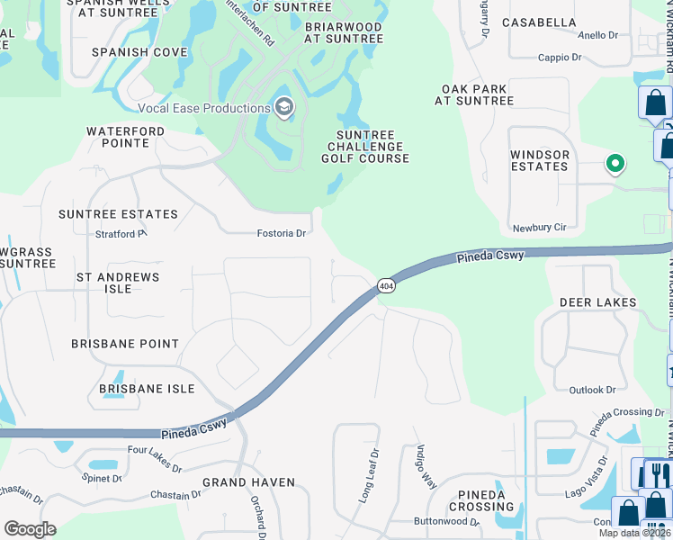 map of restaurants, bars, coffee shops, grocery stores, and more near 3770 Fringetree Lane in Melbourne