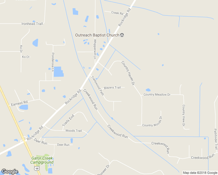 map of restaurants, bars, coffee shops, grocery stores, and more near Blazers Trail in Lakeland