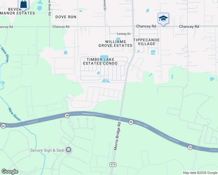 map of restaurants, bars, coffee shops, grocery stores, and more near 34304 Lodge Drive in Zephyrhills