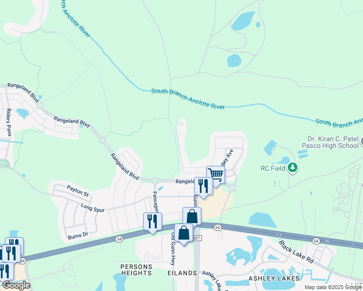 map of restaurants, bars, coffee shops, grocery stores, and more near 13139 Gladstone Drive in Odessa