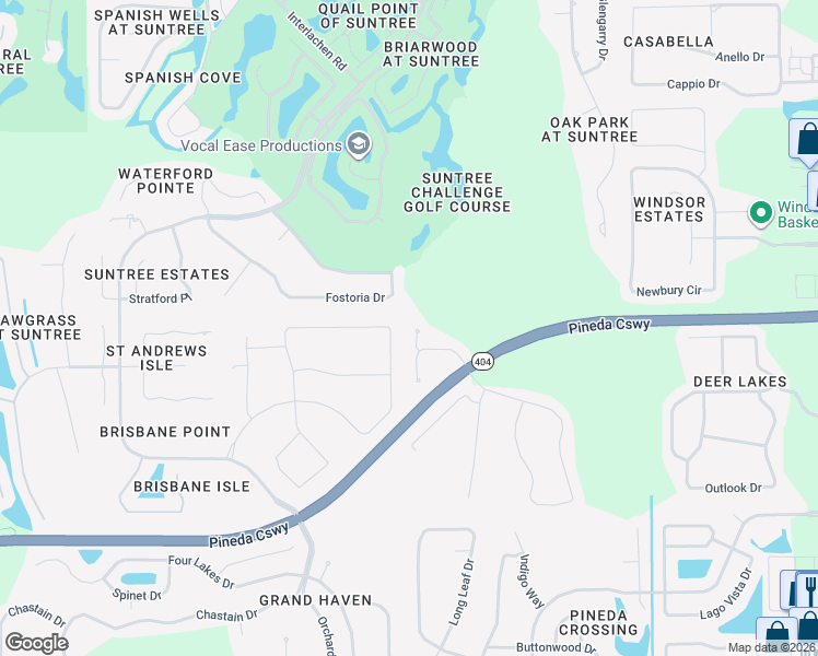 map of restaurants, bars, coffee shops, grocery stores, and more near 3770 Fringetree Lane in Melbourne