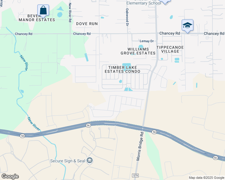 map of restaurants, bars, coffee shops, grocery stores, and more near 34104 Estates Lane in Zephyrhills
