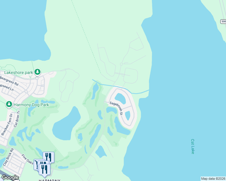 map of restaurants, bars, coffee shops, grocery stores, and more near 7575 5 Oaks Drive in St. Cloud