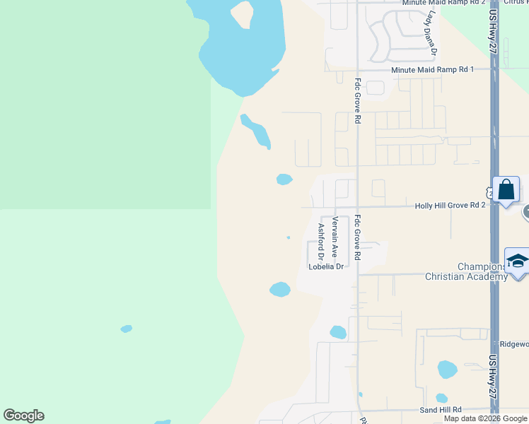 map of restaurants, bars, coffee shops, grocery stores, and more near 2936 Holly Hill Grove Road 2 in Davenport