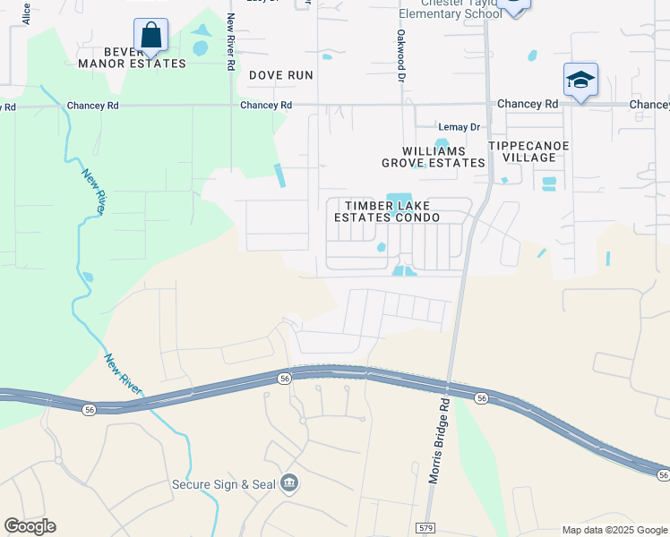 map of restaurants, bars, coffee shops, grocery stores, and more near 3035 Hickory Drive in Zephyrhills