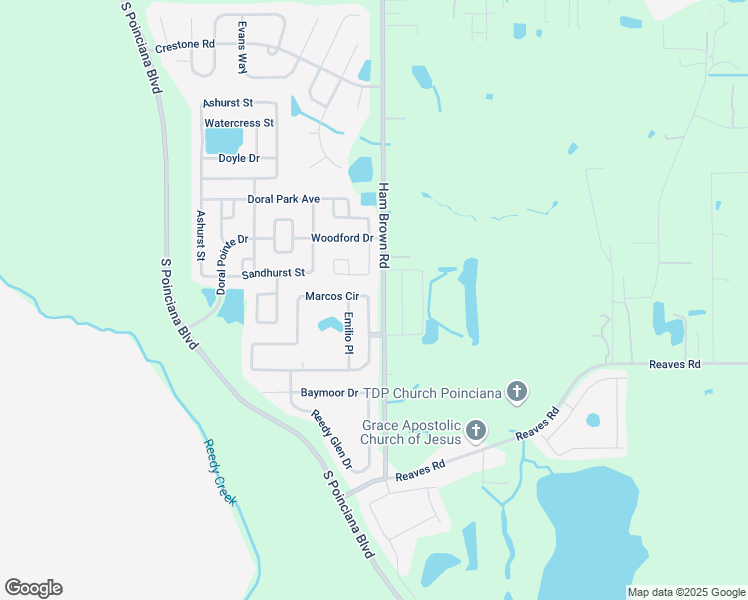 map of restaurants, bars, coffee shops, grocery stores, and more near 4806 Marcos Circle in Kissimmee