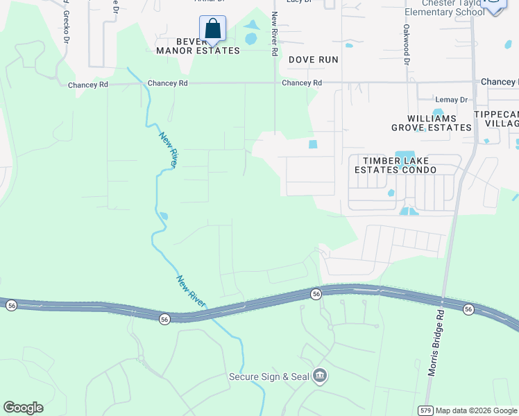map of restaurants, bars, coffee shops, grocery stores, and more near 3026 Road Runner Road in Zephyrhills