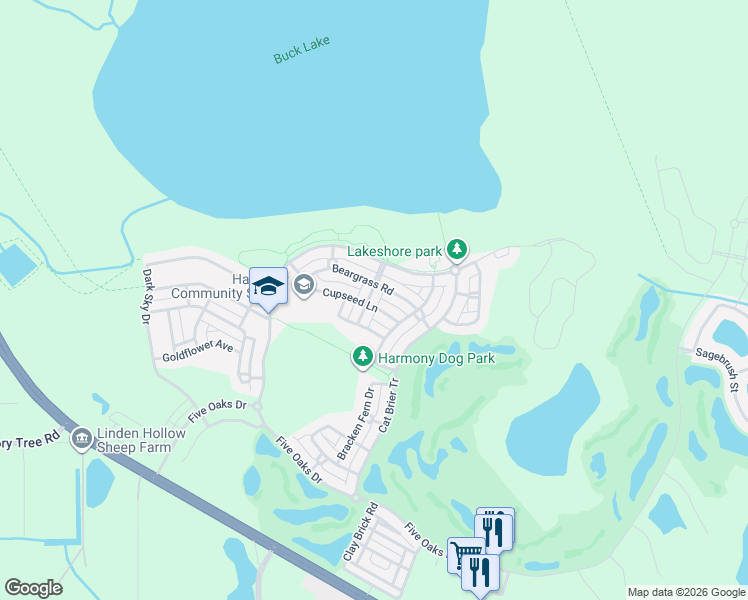 map of restaurants, bars, coffee shops, grocery stores, and more near 3305 Pond Pine Road in St. Cloud