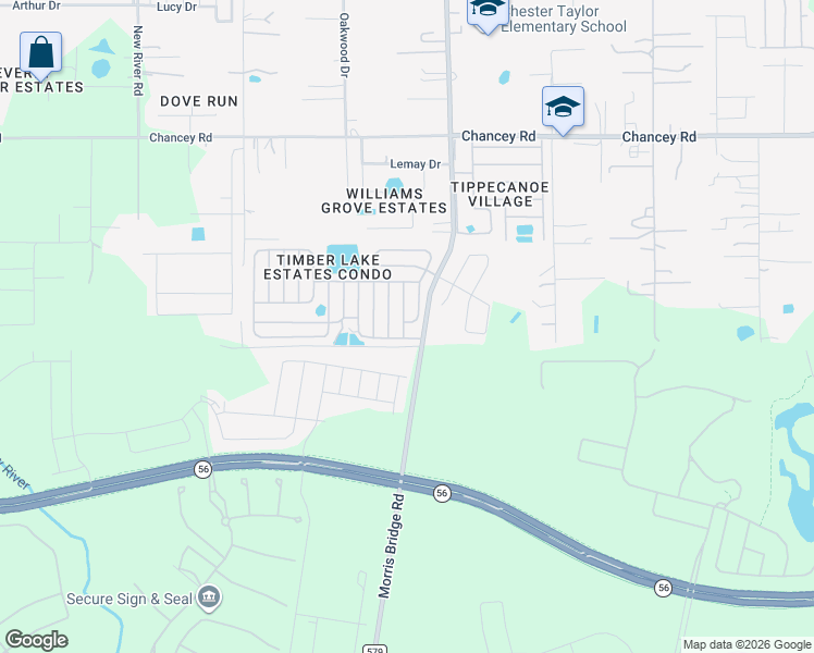 map of restaurants, bars, coffee shops, grocery stores, and more near 3031 Short Leaf Street in Zephyrhills