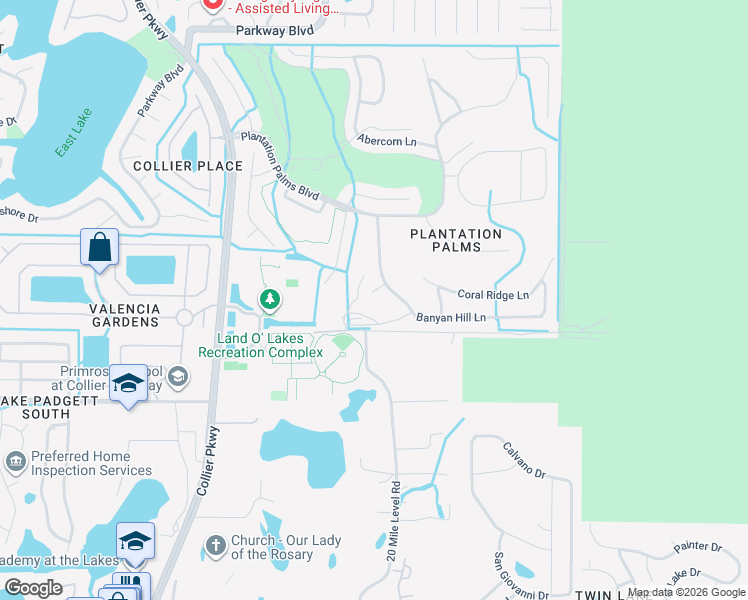 map of restaurants, bars, coffee shops, grocery stores, and more near 23504 Bermuda Bay Court in Land O' Lakes