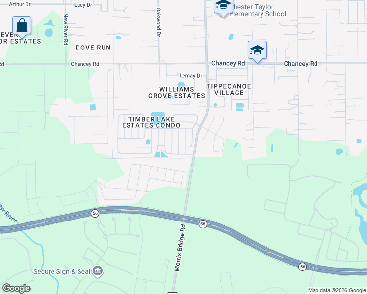 map of restaurants, bars, coffee shops, grocery stores, and more near 3031 Short Leaf Street in Zephyrhills