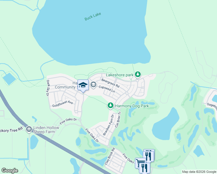 map of restaurants, bars, coffee shops, grocery stores, and more near 6949 Cupseed Lane in Osceola County