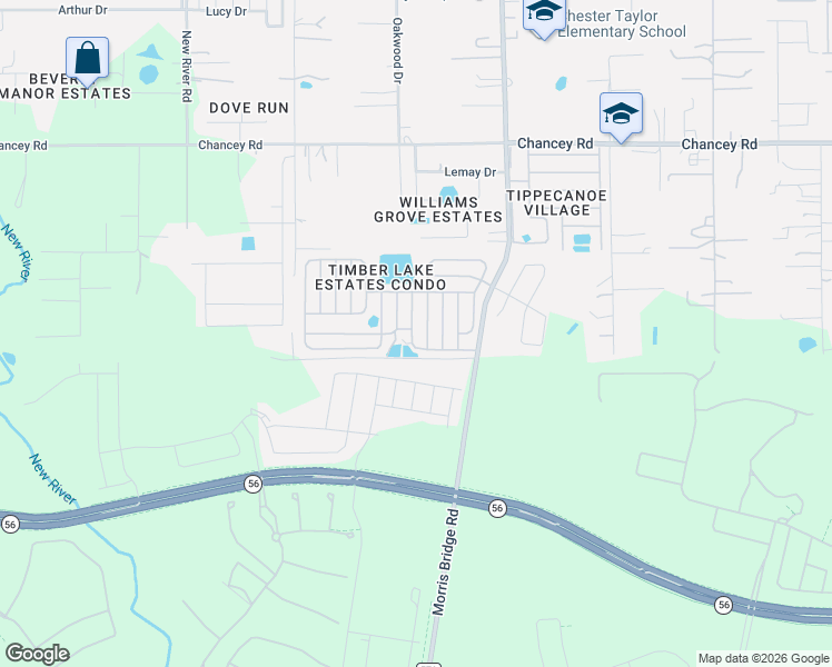map of restaurants, bars, coffee shops, grocery stores, and more near 3030 Beaver Creek Drive in Zephyrhills