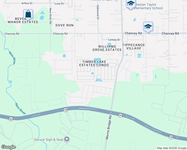 map of restaurants, bars, coffee shops, grocery stores, and more near 3039 Shady Creek Drive in Zephyrhills