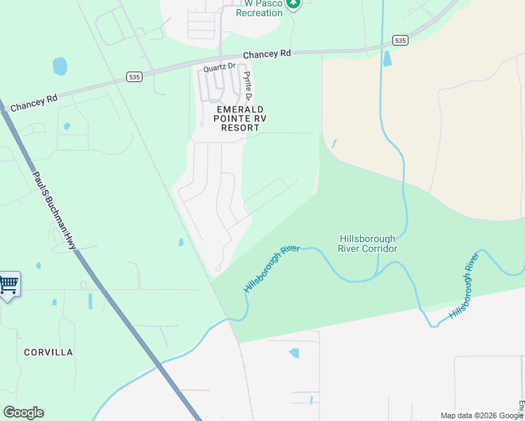 map of restaurants, bars, coffee shops, grocery stores, and more near 3140 Nubbin ridge lane in Zephyrhills
