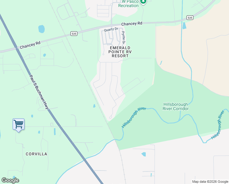 map of restaurants, bars, coffee shops, grocery stores, and more near 3059 Nubbin ridge lane in Zephyrhills