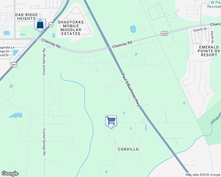 map of restaurants, bars, coffee shops, grocery stores, and more near 38948 Weicht Road in Zephyrhills