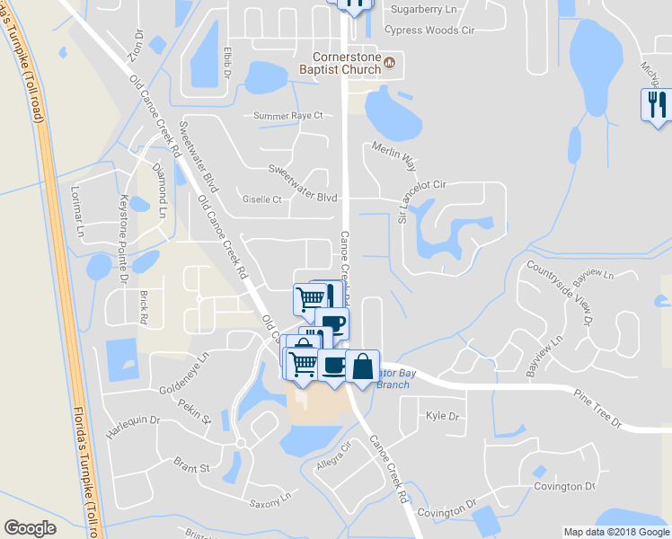 map of restaurants, bars, coffee shops, grocery stores, and more near 2520 Seven Oaks Drive in Saint Cloud