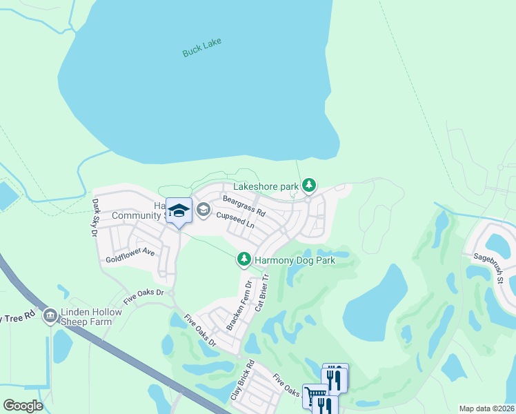 map of restaurants, bars, coffee shops, grocery stores, and more near 3305 Pond Pine Road in St. Cloud
