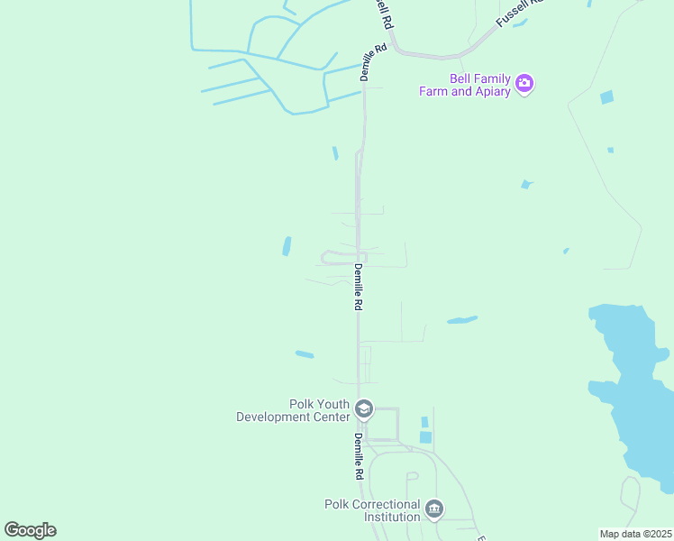 map of restaurants, bars, coffee shops, grocery stores, and more near 11115 Demille Road in Polk City
