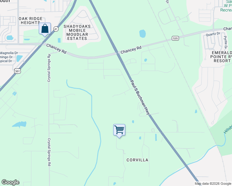 map of restaurants, bars, coffee shops, grocery stores, and more near 38948 Weicht Road in Zephyrhills