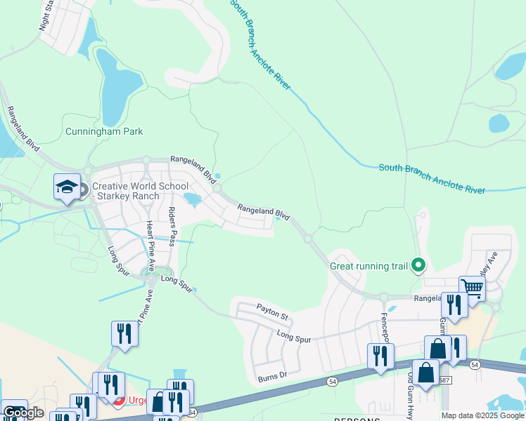 map of restaurants, bars, coffee shops, grocery stores, and more near 13560 Rangeland Boulevard in Odessa