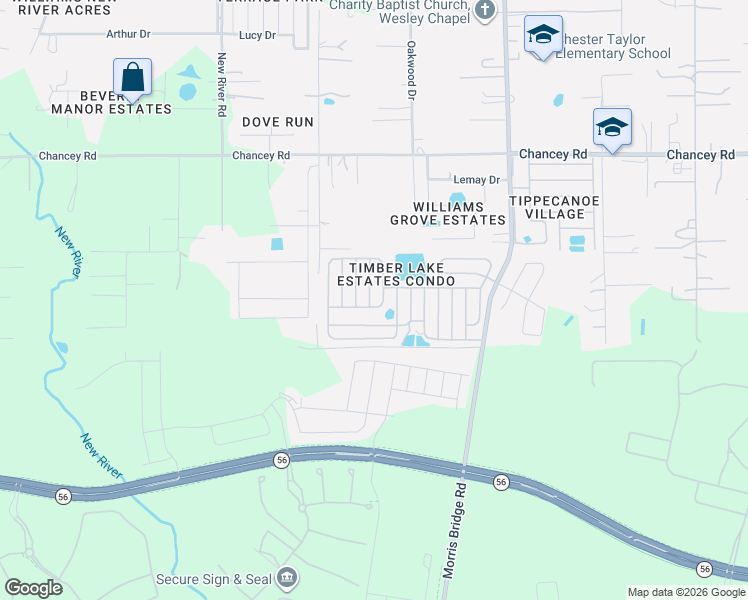 map of restaurants, bars, coffee shops, grocery stores, and more near 3130 Moonlight Street in Zephyrhills