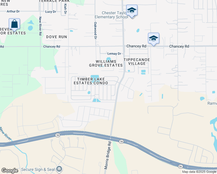 map of restaurants, bars, coffee shops, grocery stores, and more near 3120 Moss Hill Street in Wesley Chapel