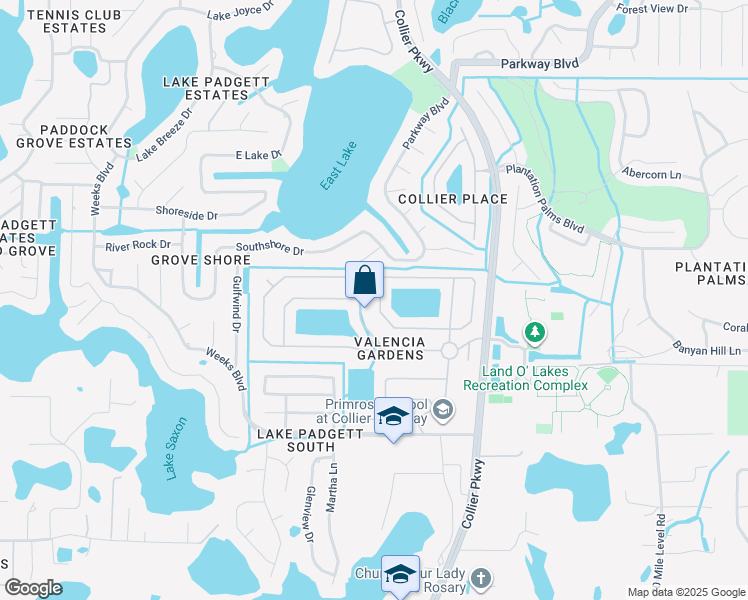 map of restaurants, bars, coffee shops, grocery stores, and more near 22750 Bay Cedar Drive in Land O' Lakes