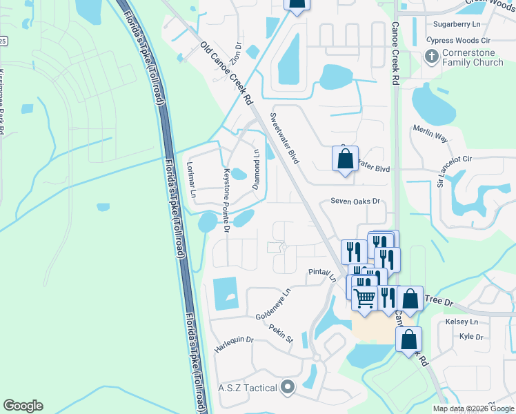 map of restaurants, bars, coffee shops, grocery stores, and more near 5904 Diamond Ct in St Cloud
