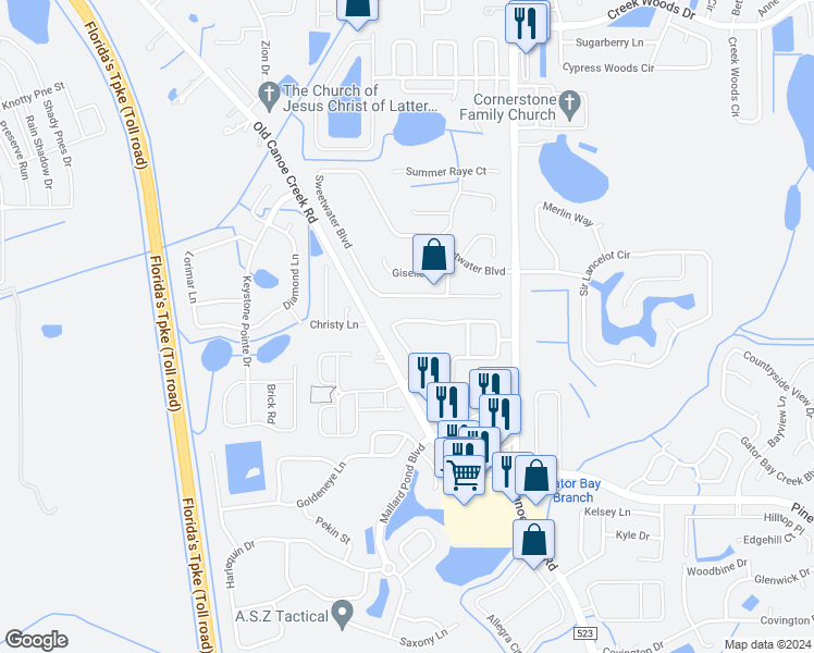 map of restaurants, bars, coffee shops, grocery stores, and more near 2315 Seven Oaks Drive in St. Cloud