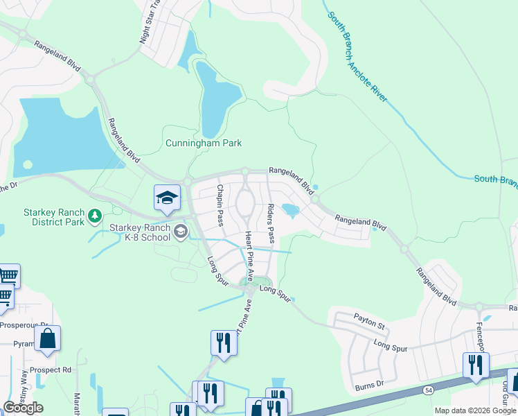 map of restaurants, bars, coffee shops, grocery stores, and more near 3254 Heart Pine Avenue in Odessa