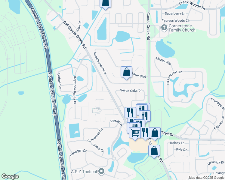 map of restaurants, bars, coffee shops, grocery stores, and more near 6008 Wood Wind Place in Saint Cloud