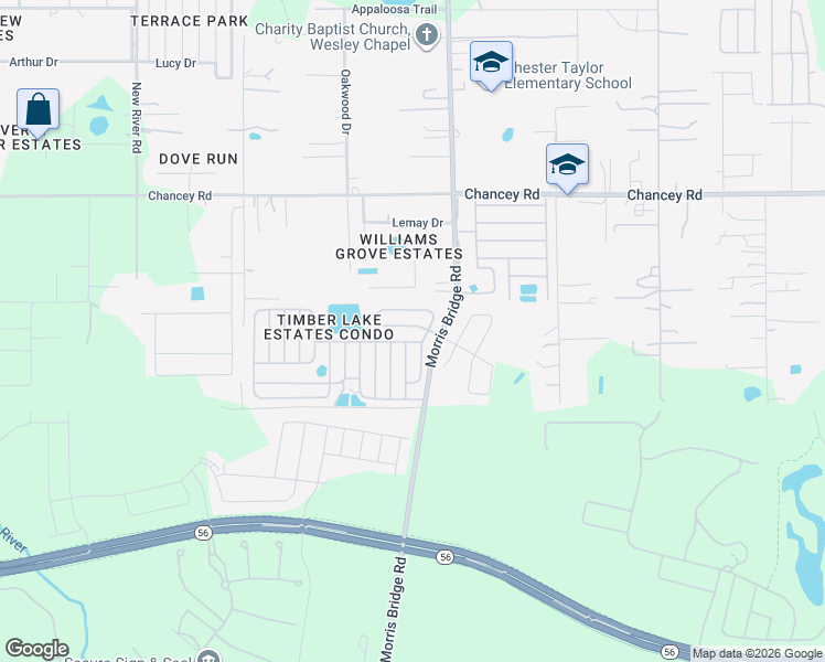 map of restaurants, bars, coffee shops, grocery stores, and more near 34345 Country Breeze Avenue in Zephyrhills