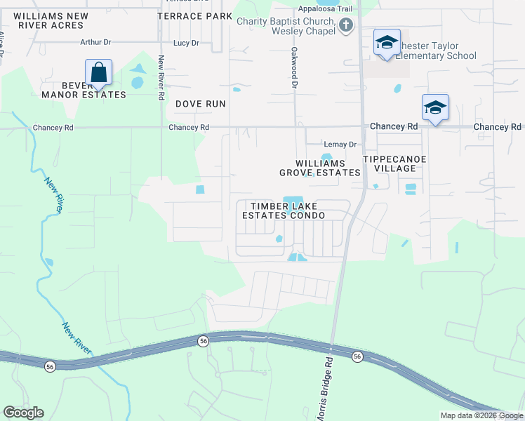 map of restaurants, bars, coffee shops, grocery stores, and more near 3130 Moonlight Street in Zephyrhills
