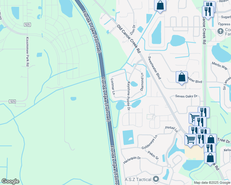 map of restaurants, bars, coffee shops, grocery stores, and more near 3217 Slate Road in Saint Cloud
