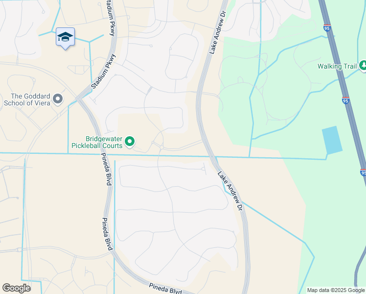 map of restaurants, bars, coffee shops, grocery stores, and more near Flagler Place in Brevard County