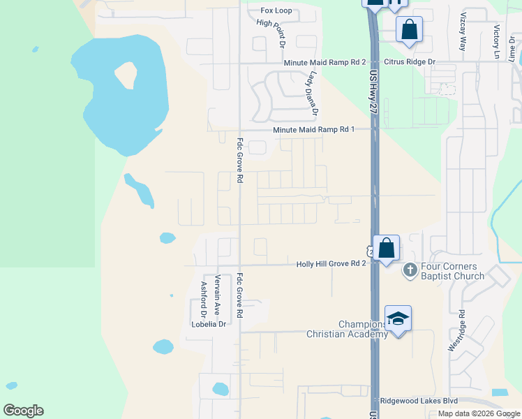 map of restaurants, bars, coffee shops, grocery stores, and more near 2801-2899 Holly Hill Grove Road 3 in Davenport