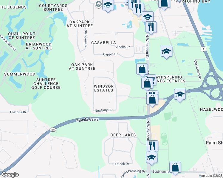map of restaurants, bars, coffee shops, grocery stores, and more near 5735 Sheffield Pl in Melbourne