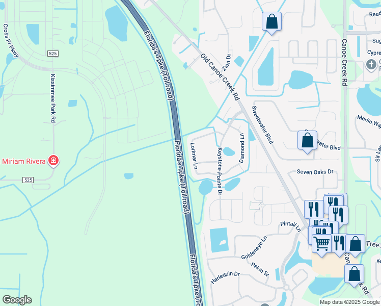 map of restaurants, bars, coffee shops, grocery stores, and more near 3232 Lorimar Ln in St Cloud
