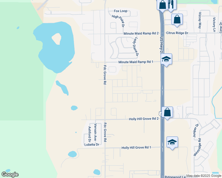 map of restaurants, bars, coffee shops, grocery stores, and more near 2830-2898 Fdc Grove Road in Davenport