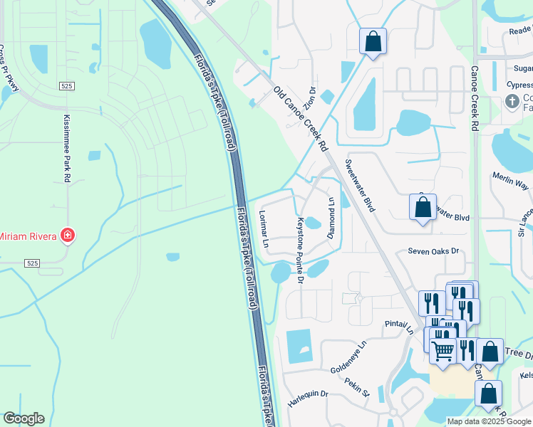 map of restaurants, bars, coffee shops, grocery stores, and more near 3232 Lorimar Lane in St. Cloud