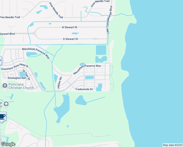 map of restaurants, bars, coffee shops, grocery stores, and more near 3151 Georgian Bay Lane in Kissimmee