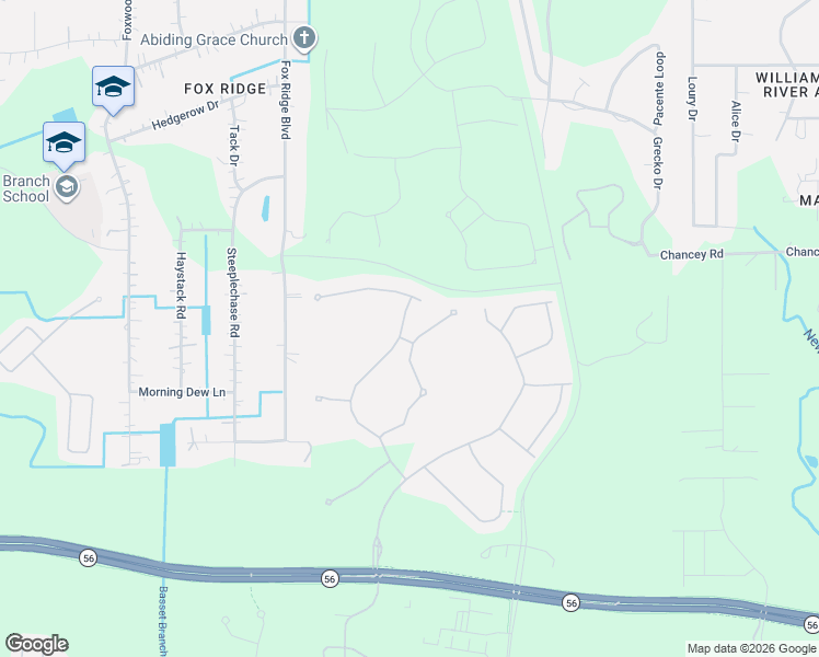 map of restaurants, bars, coffee shops, grocery stores, and more near 3247 Fox Ridge Boulevard in Wesley Chapel