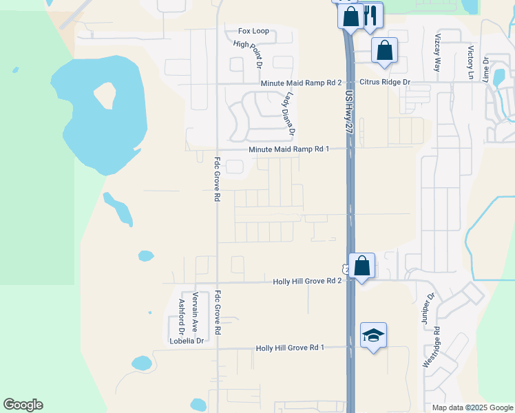 map of restaurants, bars, coffee shops, grocery stores, and more near 2800-2898 Holly Hill Grove Road 3 in Davenport