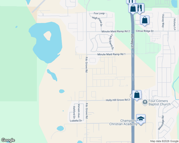 map of restaurants, bars, coffee shops, grocery stores, and more near 3501 Fdc Grove Road in Davenport