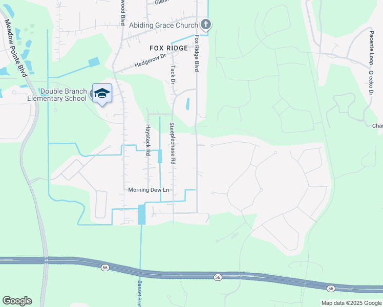 map of restaurants, bars, coffee shops, grocery stores, and more near 3335 Fox Ridge Boulevard in Wesley Chapel