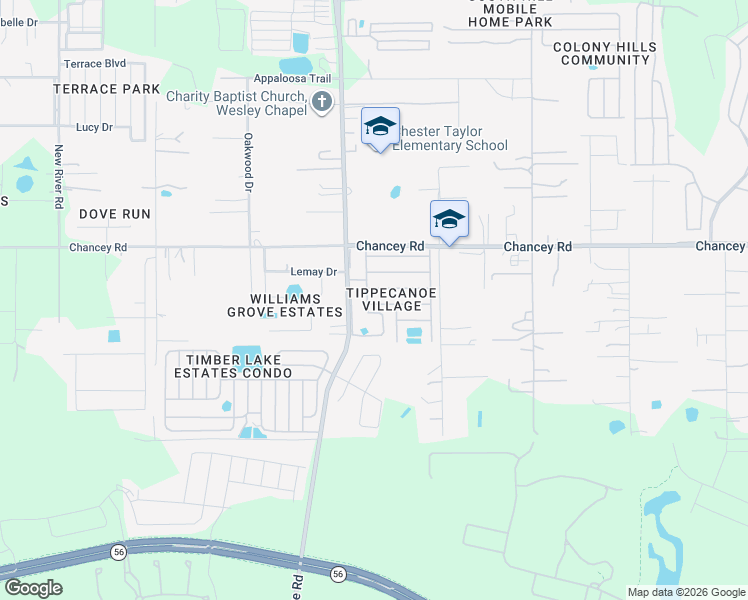 map of restaurants, bars, coffee shops, grocery stores, and more near 34543 Petunia Place in Zephyrhills